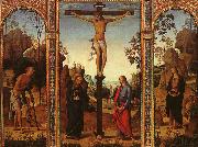Pietro Perugino The Crucifixion with The Virgin, St.John, St.Jerome St.Magdalene oil painting reproduction